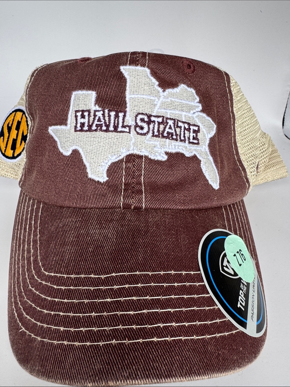 Mississippi State Brown and Beige 'Hail State' Mesh-Back Trucker Hat
